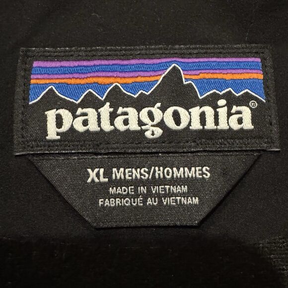 Patagonia Adze Jacket Mens XL Black Windbloc Softshell Full Zip Pockets Logo - Picture 3 of 11